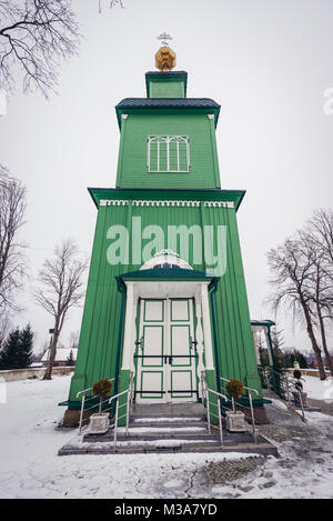 Chiesa Ortodossa di San Michele Arcangelo in Trzescianka village, Hajnowka County nel Voivodato Podlaskie del nord-est della Polonia Foto Stock