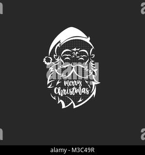 Santa Claus logo illustrazione vettoriale Illustrazione Vettoriale