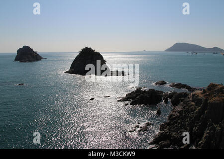 Mezzi Oryukdo cinque-sei island e le isole in Busan, Corea del Sud Foto Stock