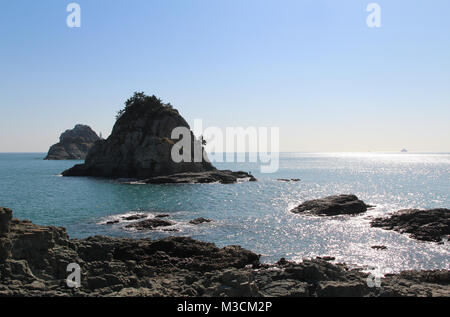 Mezzi Oryukdo cinque-sei island e le isole in Busan, Corea del Sud Foto Stock