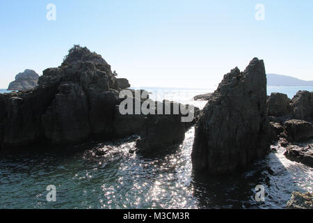 Mezzi Oryukdo cinque-sei island e le isole in Busan, Corea del Sud Foto Stock