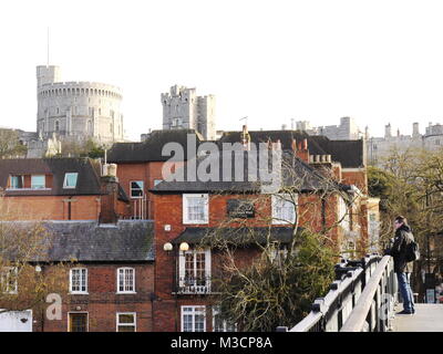 Il Castello di Windsor, Windsor, Berkshire, Regno Unito. Foto Stock