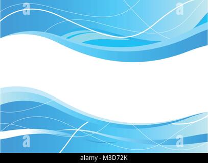 Acqua blu - business card; clip-art Illustrazione Vettoriale