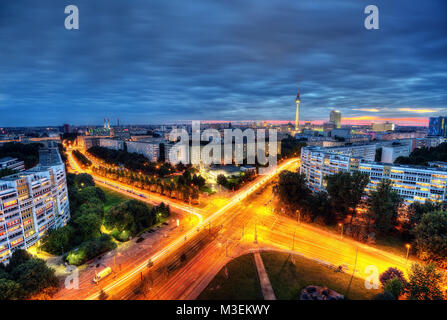 Berlin tramonto prese nel 2013 Foto Stock