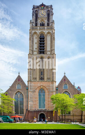 Sint-Laurenskerk (Saint Lawrence chiesa) una chiesa medievale Grotekerkplein sulla piazza di Rotterdam, Paesi Bassi Foto Stock