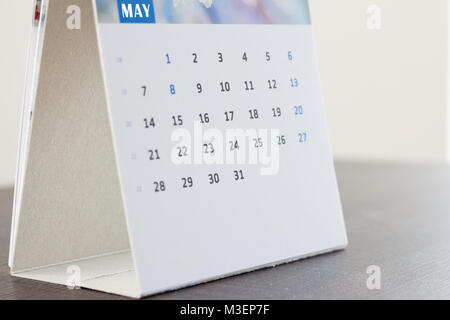 Desktop vuoto calendario Foto Stock