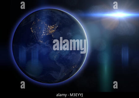 Alba sul pianeta terra Foto Stock