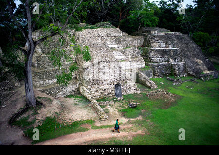 Rovine maya di Xunantunich Sito Archeologico vicino a San Ignacio, Belize Foto Stock