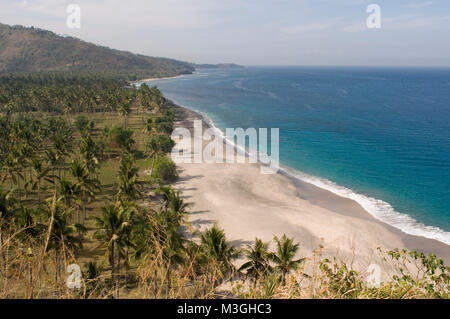 Orientale area costiera di Lombok tra Senggigi e Mangsit. Lombok Indonesia Foto Stock