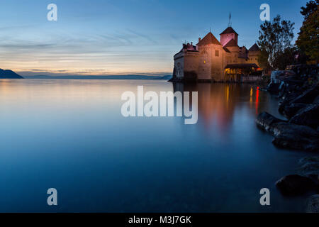 Chateau de Chillon in Svizzera Foto Stock