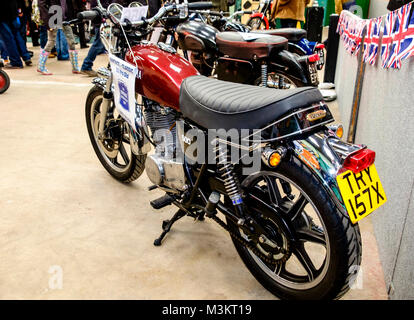 Motociclette presso la trentottesima Carol Nash Bristol classic bike show Yamaha SR500 Foto Stock