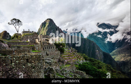 Machu Picchu Perù prese nel 2015 Foto Stock
