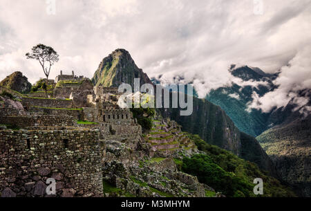 Machu Picchu Perù prese nel 2015 Foto Stock