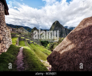 Machu Picchu Perù prese nel 2015 Foto Stock