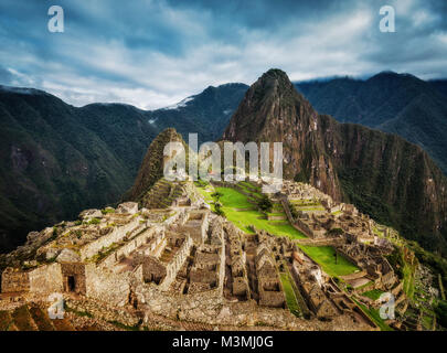 Machu Picchu Perù prese nel 2015 Foto Stock