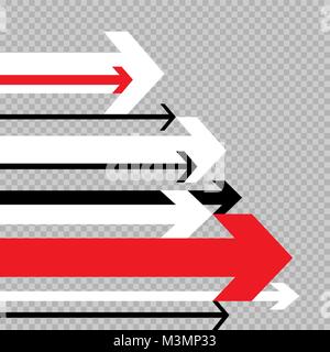 Le frecce si muovono verso il successo trasparente Illustrazione Vettoriale