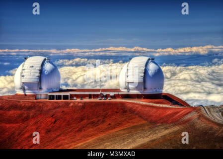 Mauna Kea osservatori Hawaii adottate nel 2015 Foto Stock