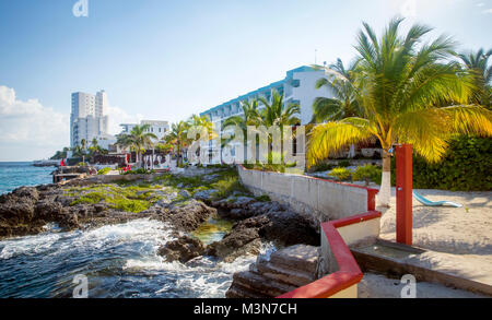 Costa di isola di Cozumel in Messico Foto Stock