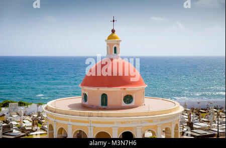 Santa Maria Magdalena de Pazzis cimitero di Old San Juan, Puerto Rico Foto Stock