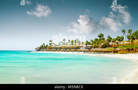 Eagle Beach sull'isola di Aruba Foto Stock