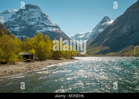 Paesaggio norvegese in primavera Foto Stock