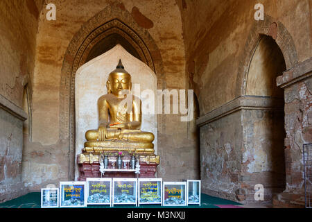 Bagan: Dhammayangyi tempio, immagine del Buddha, , Mandalay Regione, Myanmar (Birmania) Foto Stock