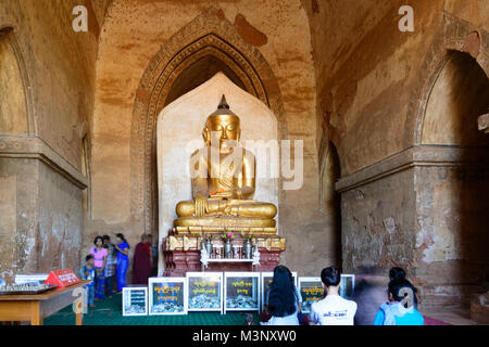 Bagan: Dhammayangyi tempio, immagine del Buddha, , Mandalay Regione, Myanmar (Birmania) Foto Stock