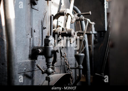 Vecchie macchine industriali - vintage dettagli tecnologia abstract Foto Stock