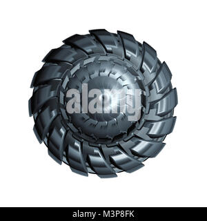 UFO futuristico design Sauser isolate su sfondo bianco Foto Stock