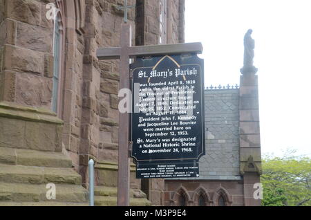 St Marys chiesa parrocchiale newport Rhode Island New England USA Foto Stock
