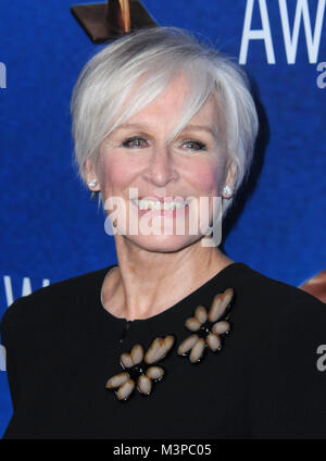 Beverly Hills, in California, Stati Uniti d'America. Xi Febbraio, 2018. Glenn Close a 2018 Writer's Guild Awards tenutosi presso il Beverly Hilton Hotel. Credito: Birdie Thompson/AdMedia/ZUMA filo/Alamy Live News Foto Stock