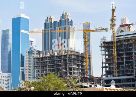 DUBAI, Emirati Arabi Uniti - 11 febbraio 2018. Gli Emirati Arabi Uniti porta come un Nb.1 nella costruzione del mercato nei paesi Golf area, basato su un nuovo sondaggio ha rivelato nel febbraio 2018. Credito: ASWphoto/Alamy Live News Foto Stock