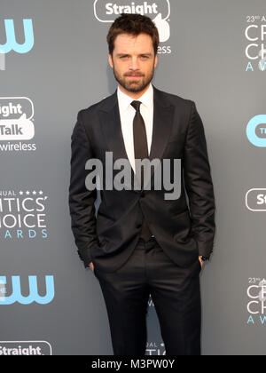 La ventitreesima edizione critica' Choice Awards - Gli arrivi con: Sebastian Stan dove: Los Angeles, California, Stati Uniti quando: 11 Gen 2018 Credit: Brian A/WENN.com Foto Stock