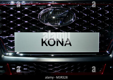 Hyundai Kona Closeup anteriore Foto Stock