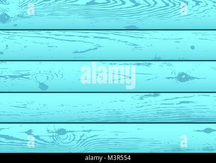 Blue azure texture di legno sfondo Illustrazione Vettoriale