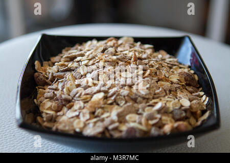 Muesli avena fiocchi, fibre breaffast sani Foto Stock