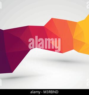 Moderno geometrica astratta business rosso sfondo giallo Illustrazione Vettoriale