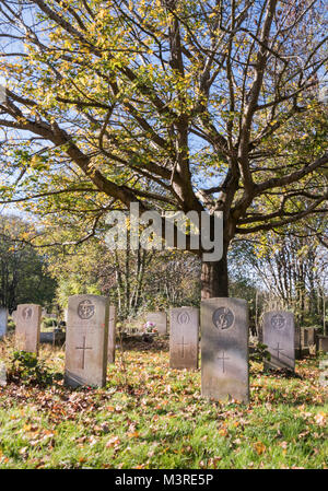 CWGC Gavestones in Arnos Vale cimitero, Bristol Foto Stock