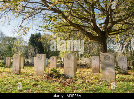 CWGC Gavestones in Arnos Vale cimitero, Bristol Foto Stock