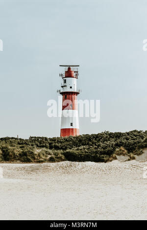 Faro sull isola di Borkum Germania Foto Stock