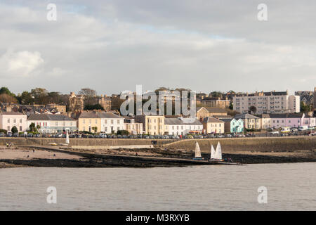 Giornata invernale sul molo di Clevedon, North Somerset Foto Stock