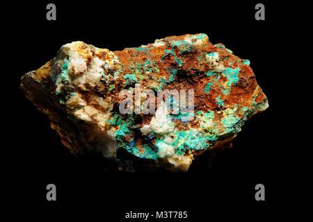 La magnesite e bel verde malachite Foto Stock