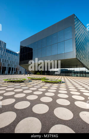 Vista esterna del nuovo museo Futurium, Haus der Zukunft ( Casa del Futuro) nel quartiere Mitte di Berlino, Germania Foto Stock