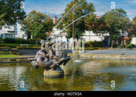 Fontana, Port Sunlight, London, Wirral, Merseyside, Regno Unito Foto Stock