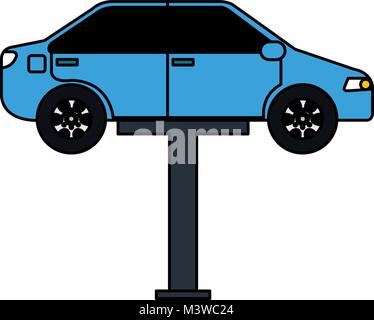 Auto nella piattaforma di sincronizzazione Illustrazione Vettoriale