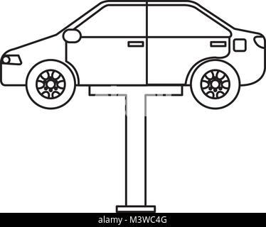 Auto nella piattaforma di sincronizzazione Illustrazione Vettoriale