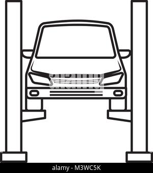 Auto nella piattaforma di sincronizzazione Illustrazione Vettoriale