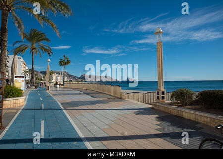 La passeggiata sul lungomare di Altea Foto Stock