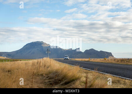 Colpire la strada nel sud dell'Islanda europa backrounds Foto Stock