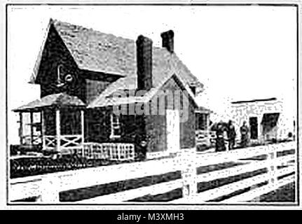 American fari. Fanalisti abitazione a Cape Hatteras, North Carolina , USA nel 1923 Foto Stock